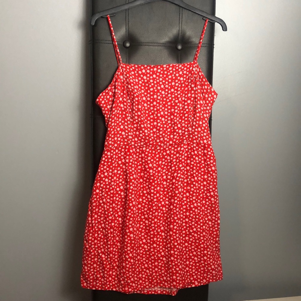 Aeropostale Floral Print Red Dress Size L
